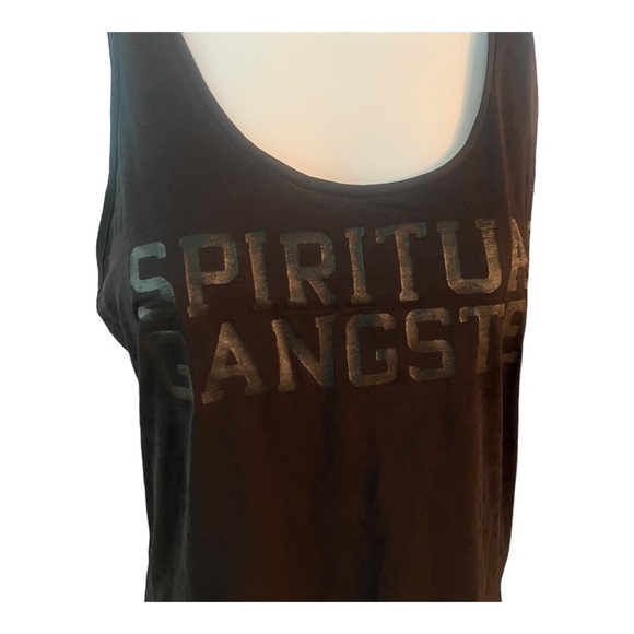 Spiritual Gangster Black Spell Out Racerback Yoga Athletic Tank Top Size XS - Picture 4 of 5